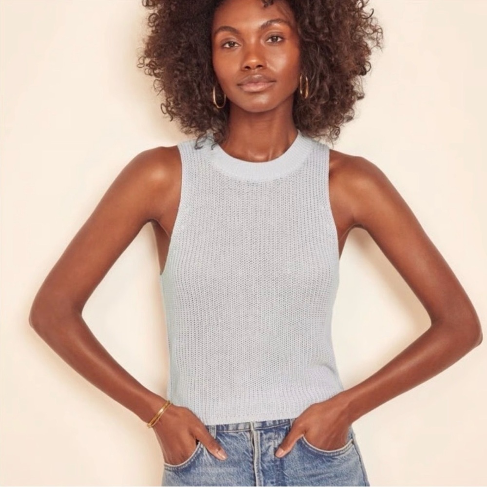 Reformation - Lilac Style Knit Sleeveless Tank Top